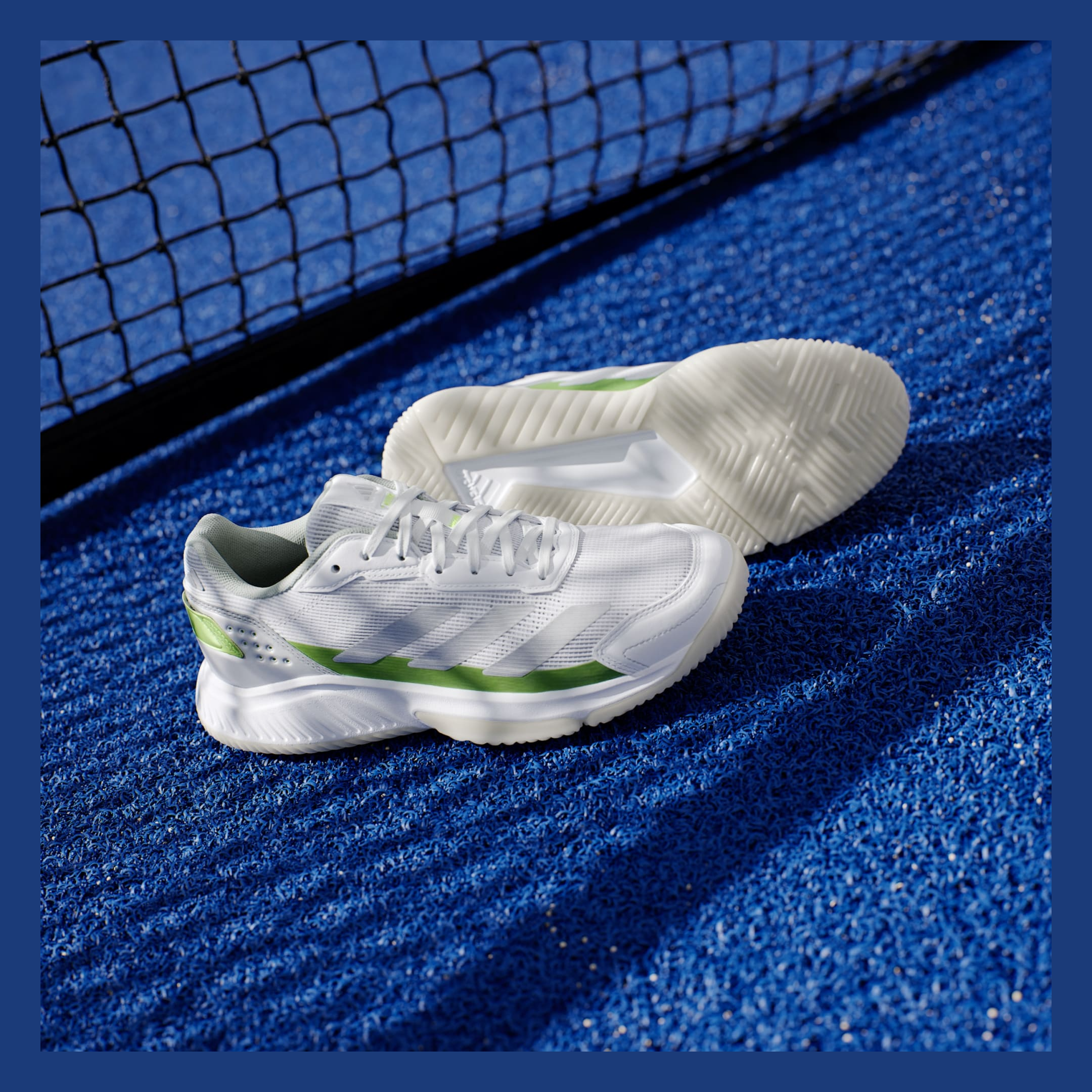 کفش پدل زنانه آدیداس - ADIDAS Courtquick Padel Shoes - سفید/سبز - تصویر 4