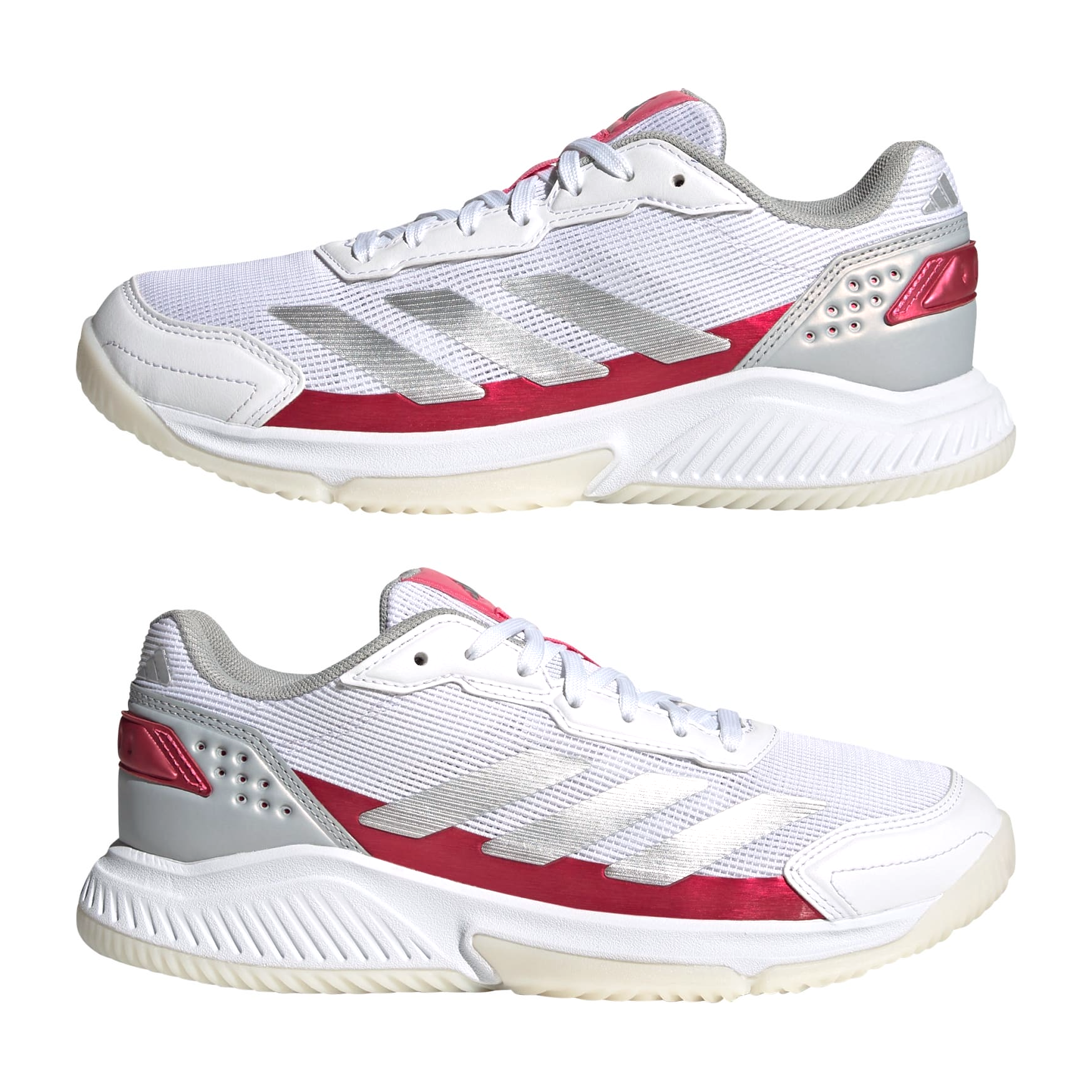 کفش پدل زنانه آدیداس - ADIDAS Courtquick Padel Shoes - سفید/قرمز - تصویر 7
