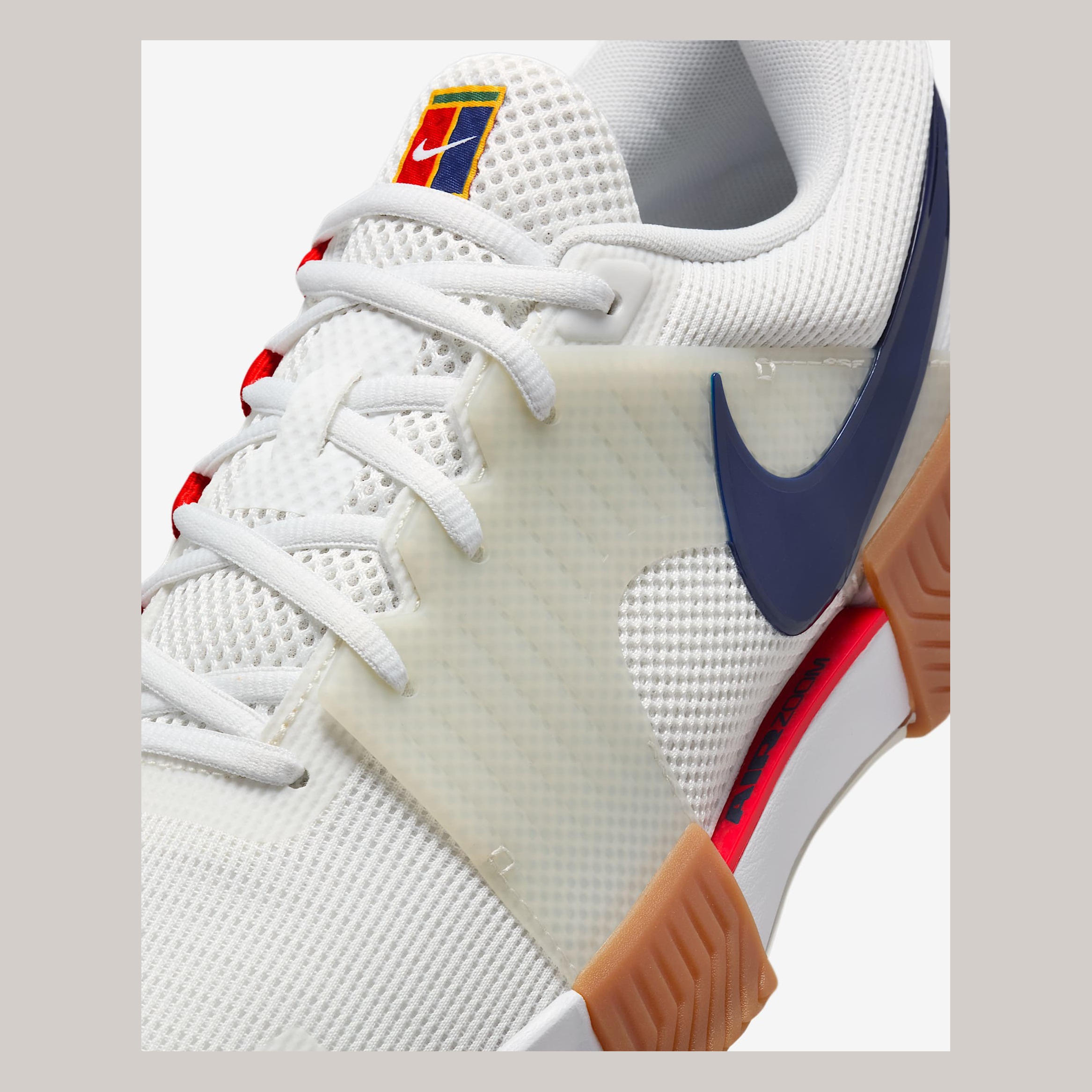 کفش تنیس مردانه نایک Nike Zoom GP Challenge 1 Tennis Shoes- سفید/سرمه ای - تصویر 6