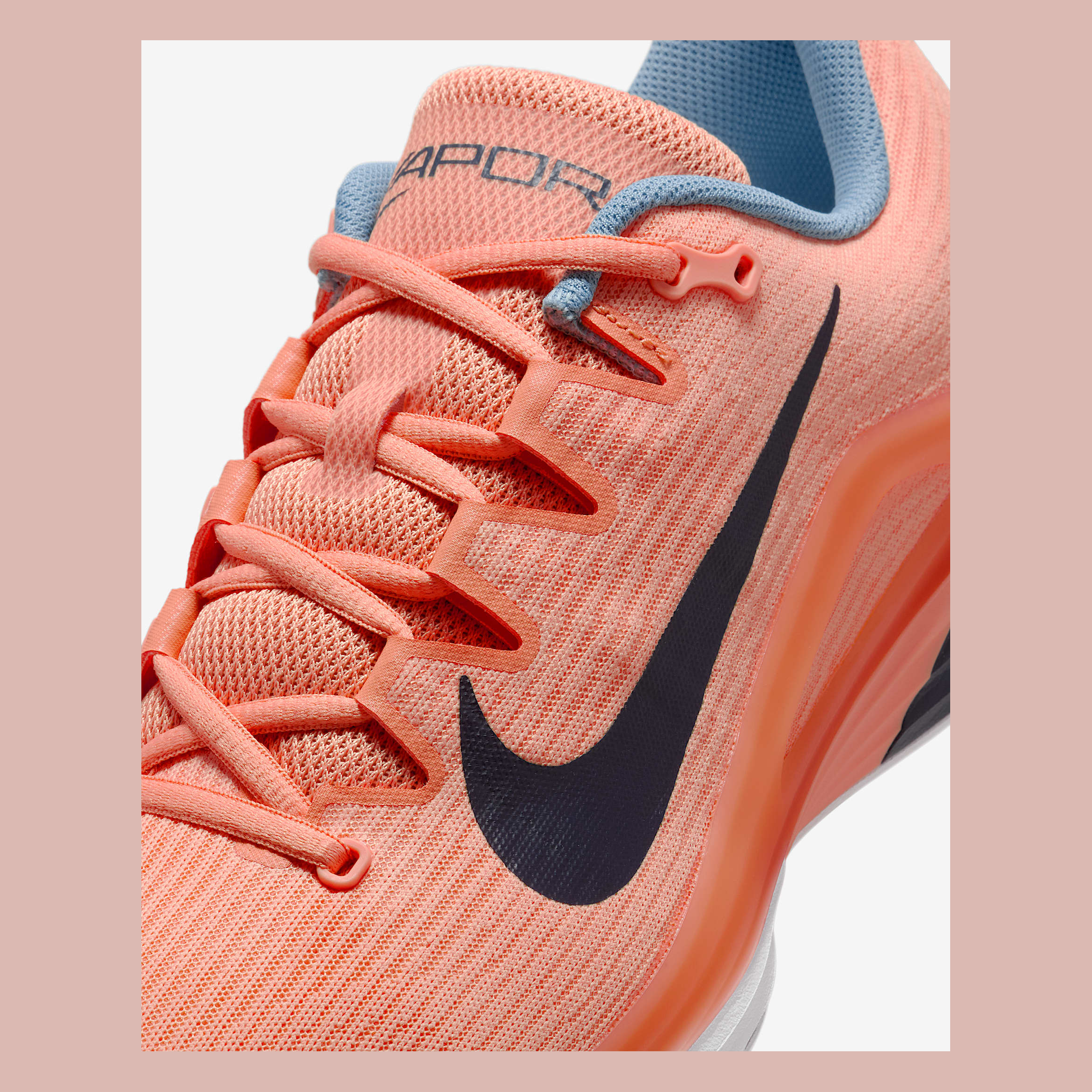 کفش تنیس مردانه نایک Nike Vapor 12 Clay Tennis Shoes- گلبهی - تصویر 8