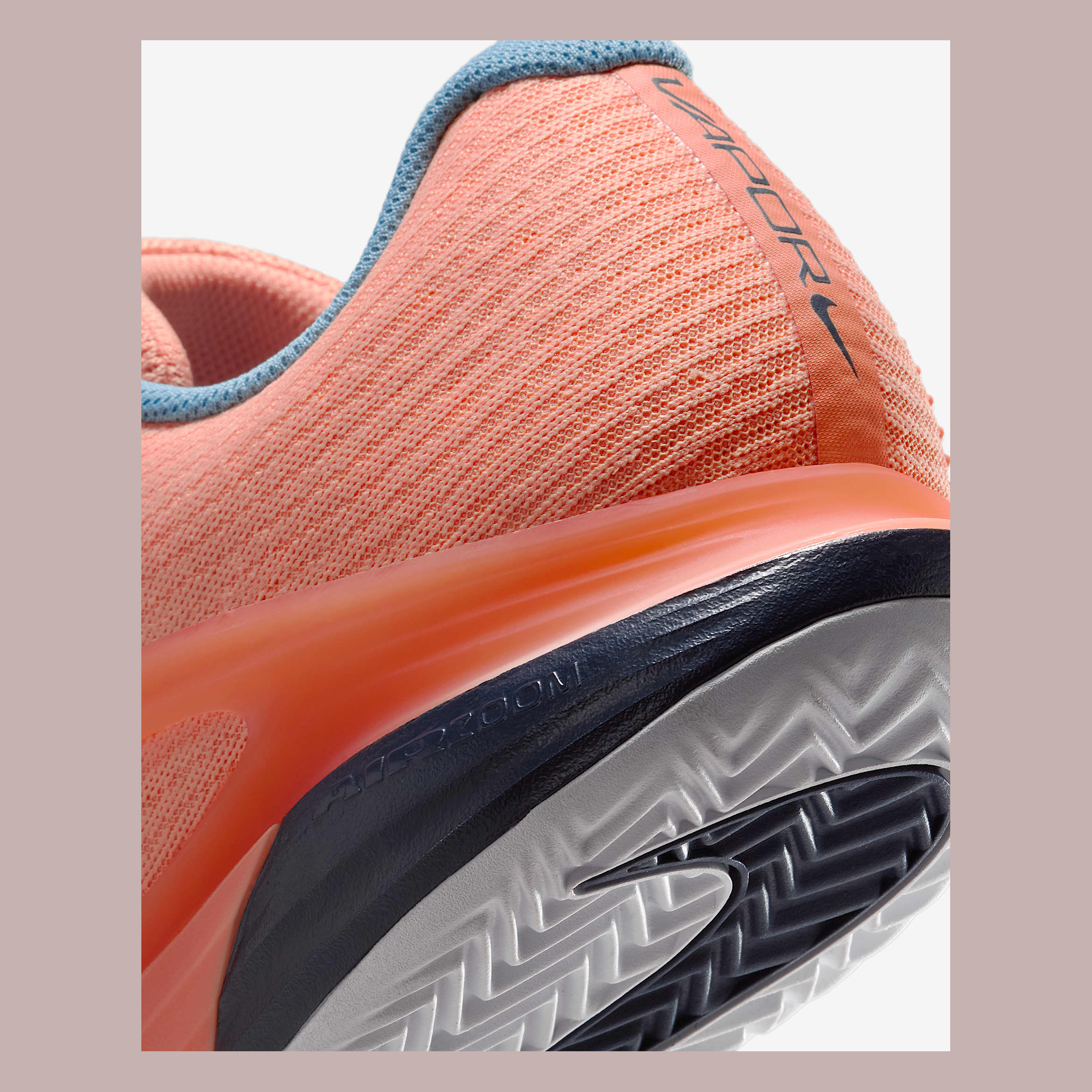 کفش تنیس مردانه نایک Nike Vapor 12 Clay Tennis Shoes- گلبهی - تصویر 7