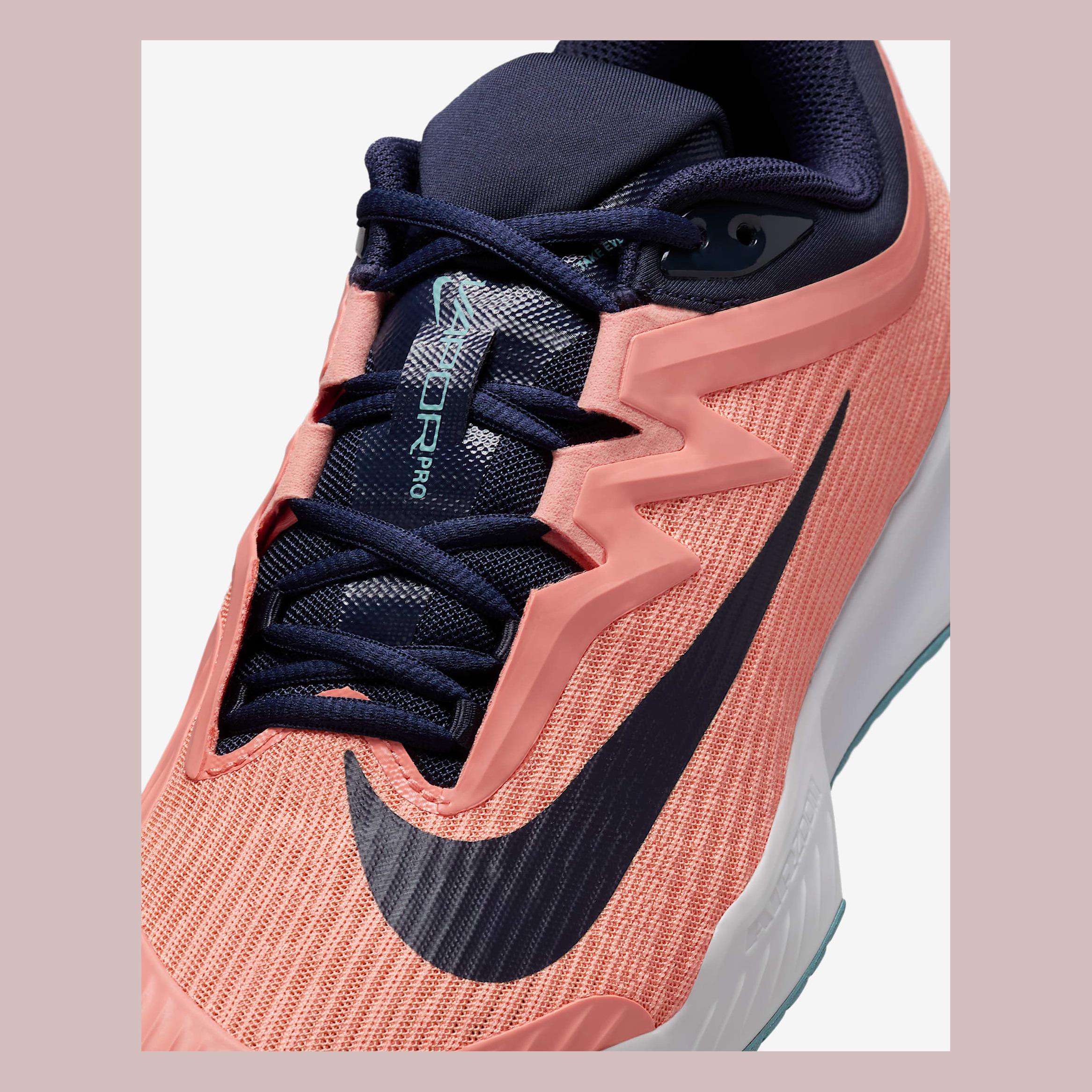 کفش تنیس مردانه نایک Nike Zoom Vapor Pro 3- گلبهی - تصویر 7