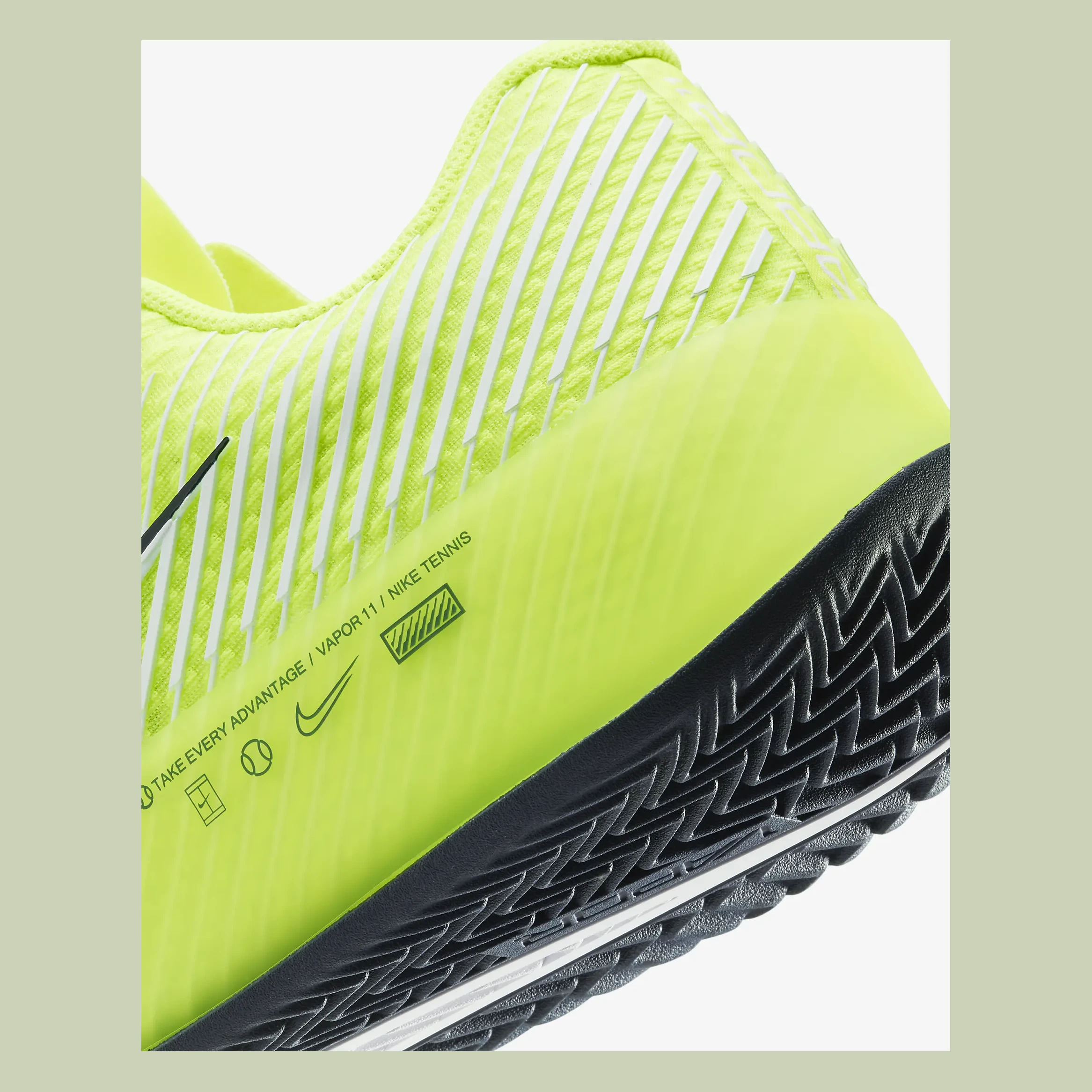 کفش تنیس مردانه نایک NikeCourt Air Zoom Vapor 11 Clay - سبز کفش تنیس مردانه نایک NikeCourt Air Zoom Vapor 11 Clay - سبز - تصویر 7
