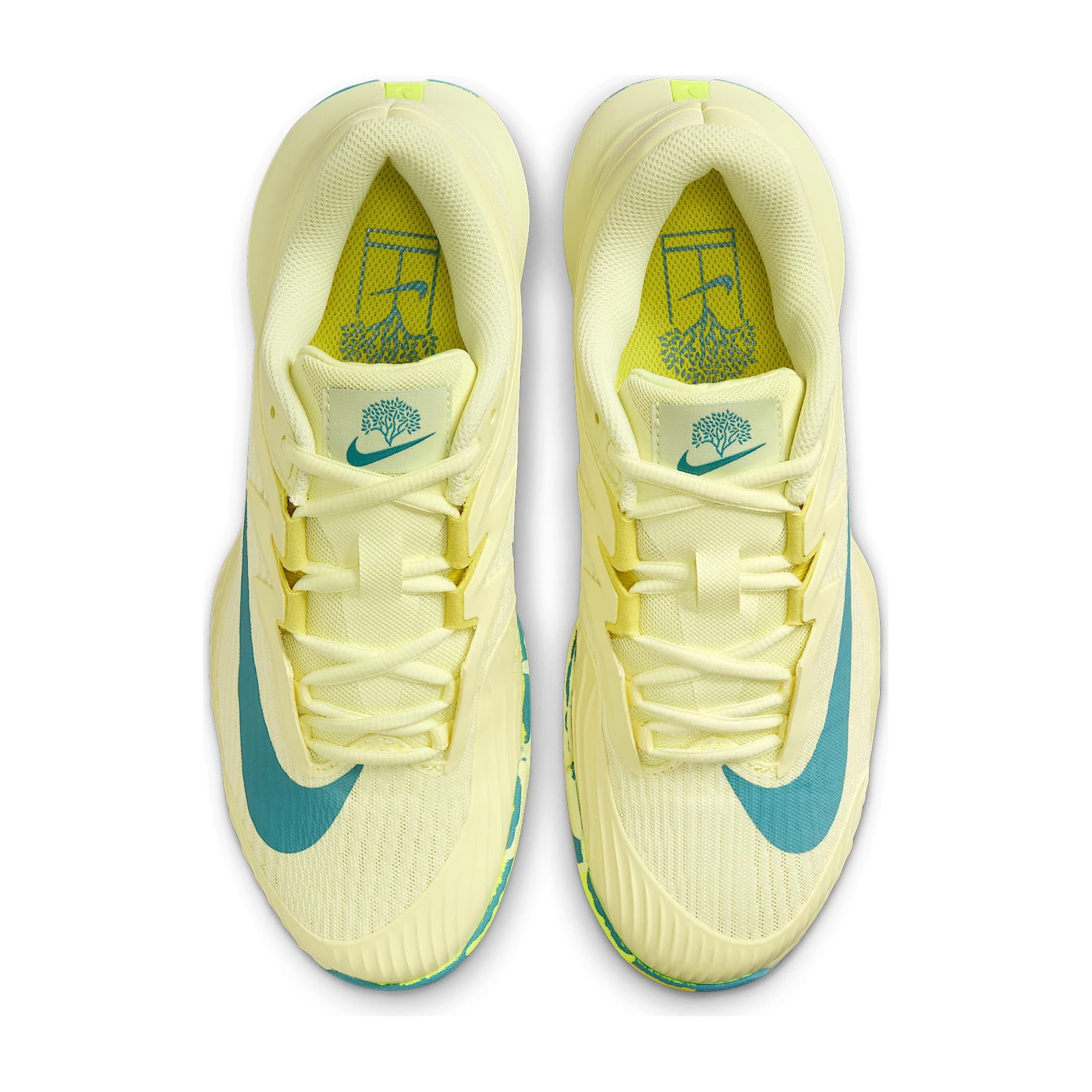 کفش تنیس زنانه نایک Nike Court Vapor Pro 3 Tennis Shoes- زرد/سبز - تصویر 5