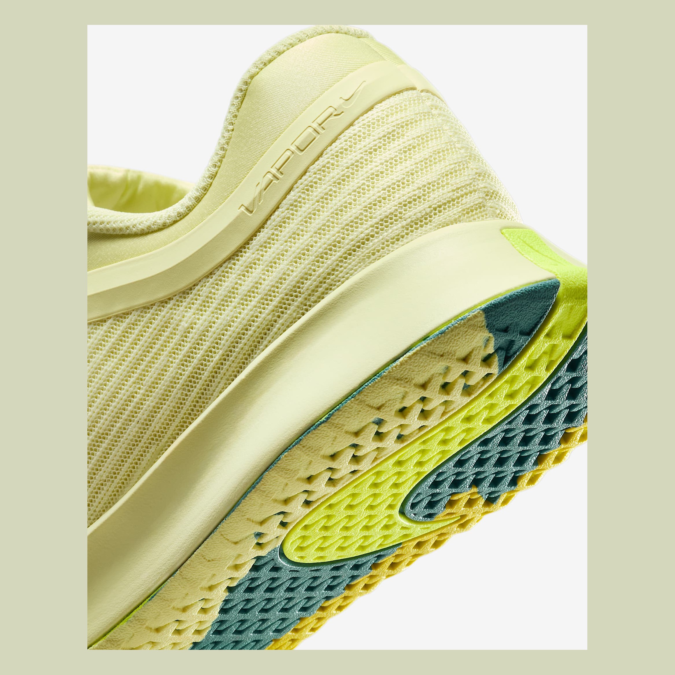 کفش تنیس زنانه نایک Nike Court Vapor Pro 3 Tennis Shoes- زرد/سبز - تصویر 7
