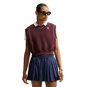 جلیقه تنیس زنانه نایک Court Collection Fleece – زرشکی