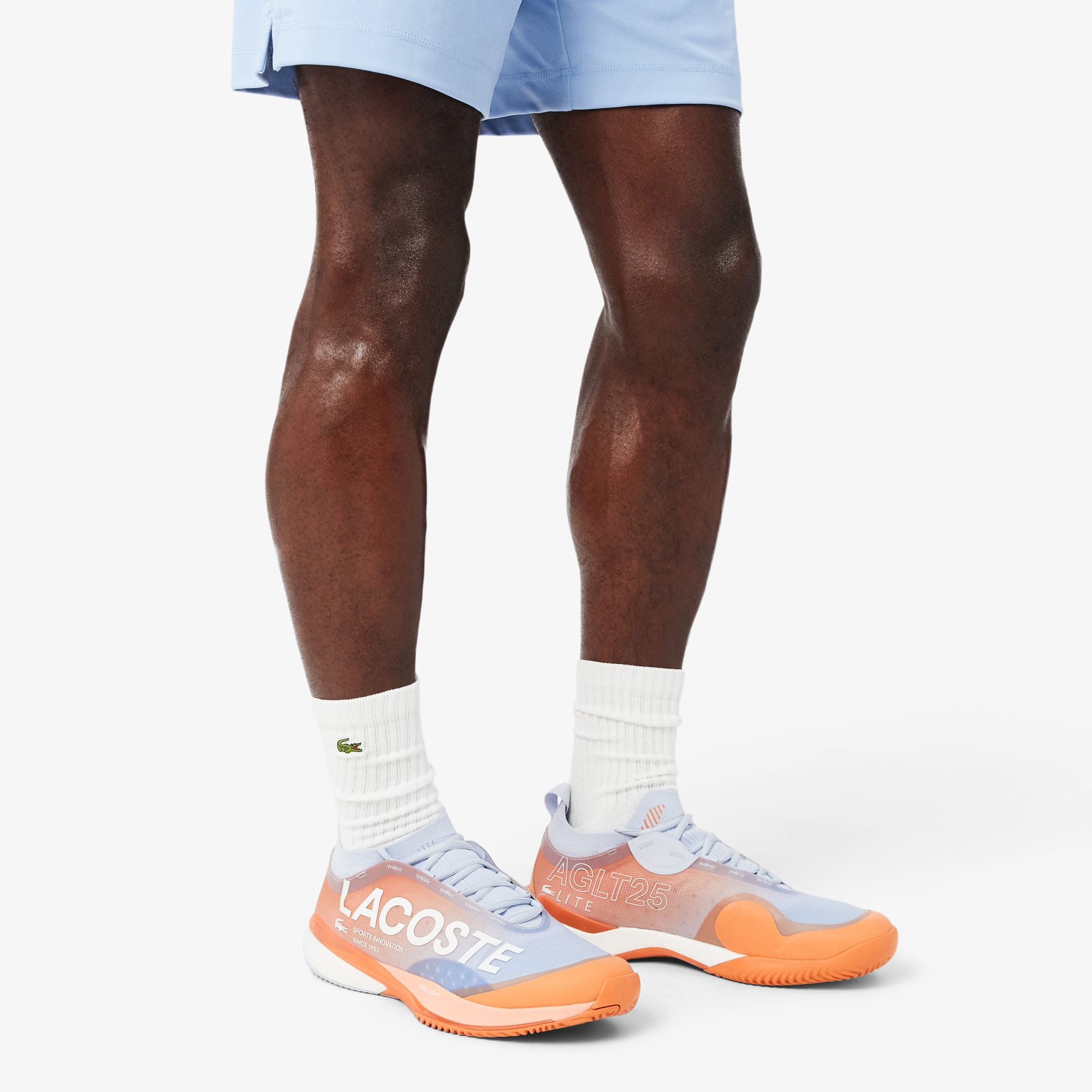 کفش تنیس مردانه لاگوست  AG-LT25 Lite Clay Court – آبی/نارنجی - تصویر 8