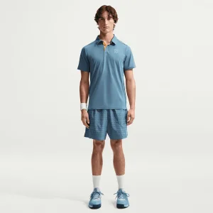 پلوشرت تنیس مردانه نایک Court Advantage Dri-Fit – آبی - تصویر 4