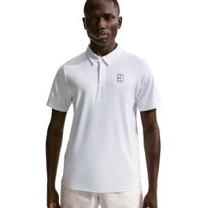 پلوشرت تنیس مردانه نایک Court Advantage Dri-Fit – سفید
