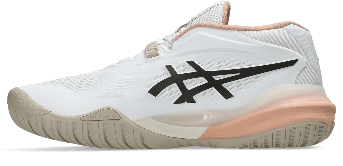 کفش تنیس زنانه اسیکس  Asics GEL-RESOLUTION X – سفید/قهوه‌ای تیره - تصویر 4