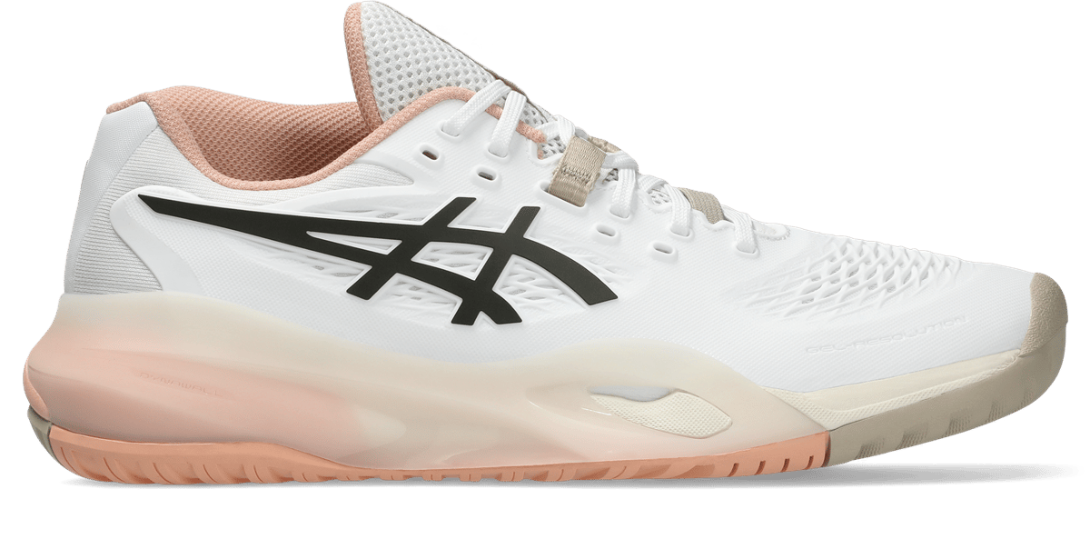 کفش تنیس زنانه اسیکس  Asics GEL-RESOLUTION X – سفید/قهوه‌ای تیره - تصویر 8