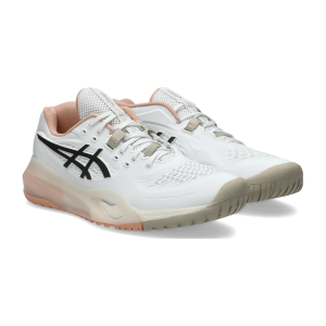 کفش تنیس زنانه اسیکس  Asics GEL-RESOLUTION X – سفید/قهوه‌ای تیره