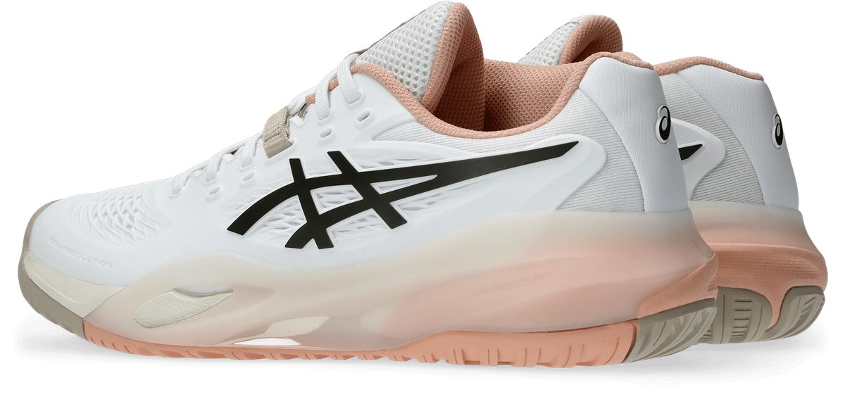 کفش تنیس زنانه اسیکس  Asics GEL-RESOLUTION X – سفید/قهوه‌ای تیره - تصویر 3