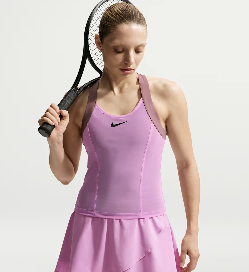 تاپ تنیس زنانه نایکNike Slam Dri-FIT  – سرخابی روشن - تصویر 2