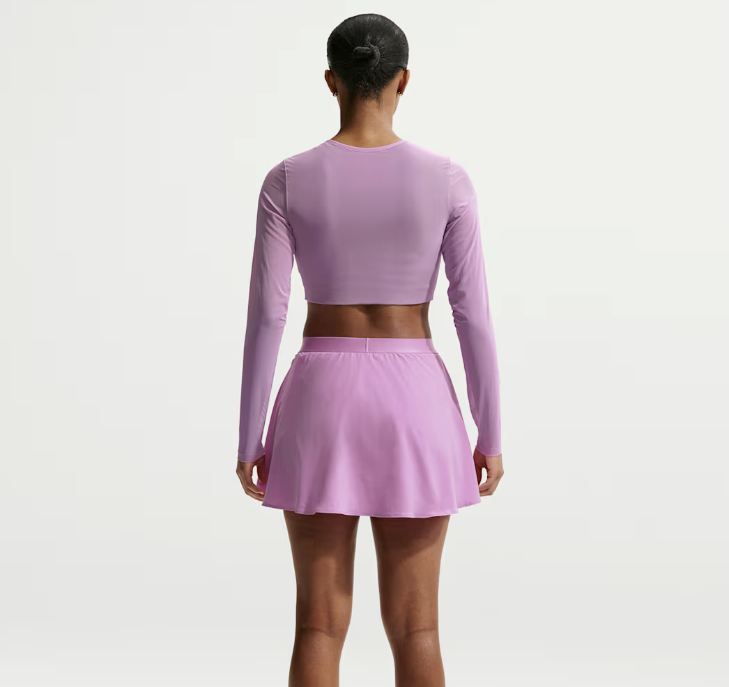 دامن تنیس زنانه نایک Nike Court Slam Dri-FIT – سرخابی روشن/مشکی - تصویر 4