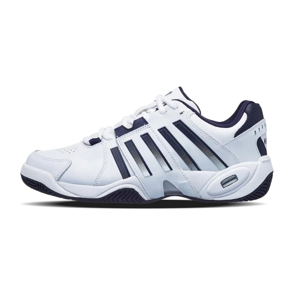 کفش تنیس مردانه کی سوئیس - K-SWISS Accomplish IV - سفید/سرمه ای کفش تنیس مردانه کی سوئیس - K-SWISS Accomplish IV - سفید/سرمه ای