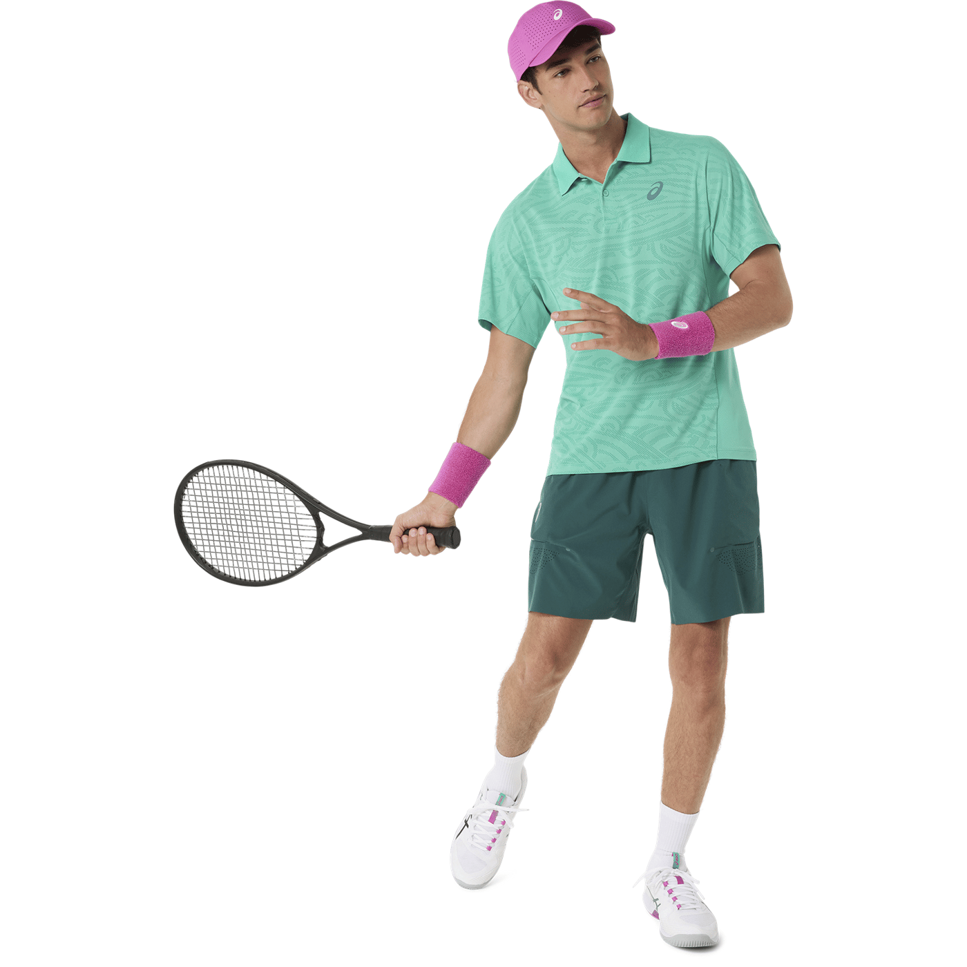 تیشرت تنیس مردانه آسیکس ASICS MATCH JACQUARD POLO SS TOP  – سبز - تصویر 6