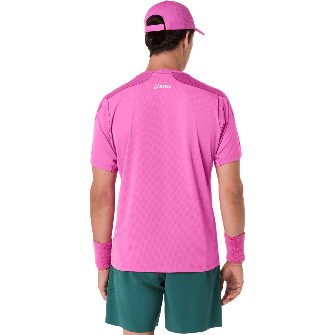تیشرت پدل مردانه اسیکس Asics MATCH JACQUARD SS TOP – صورتی - تصویر 4