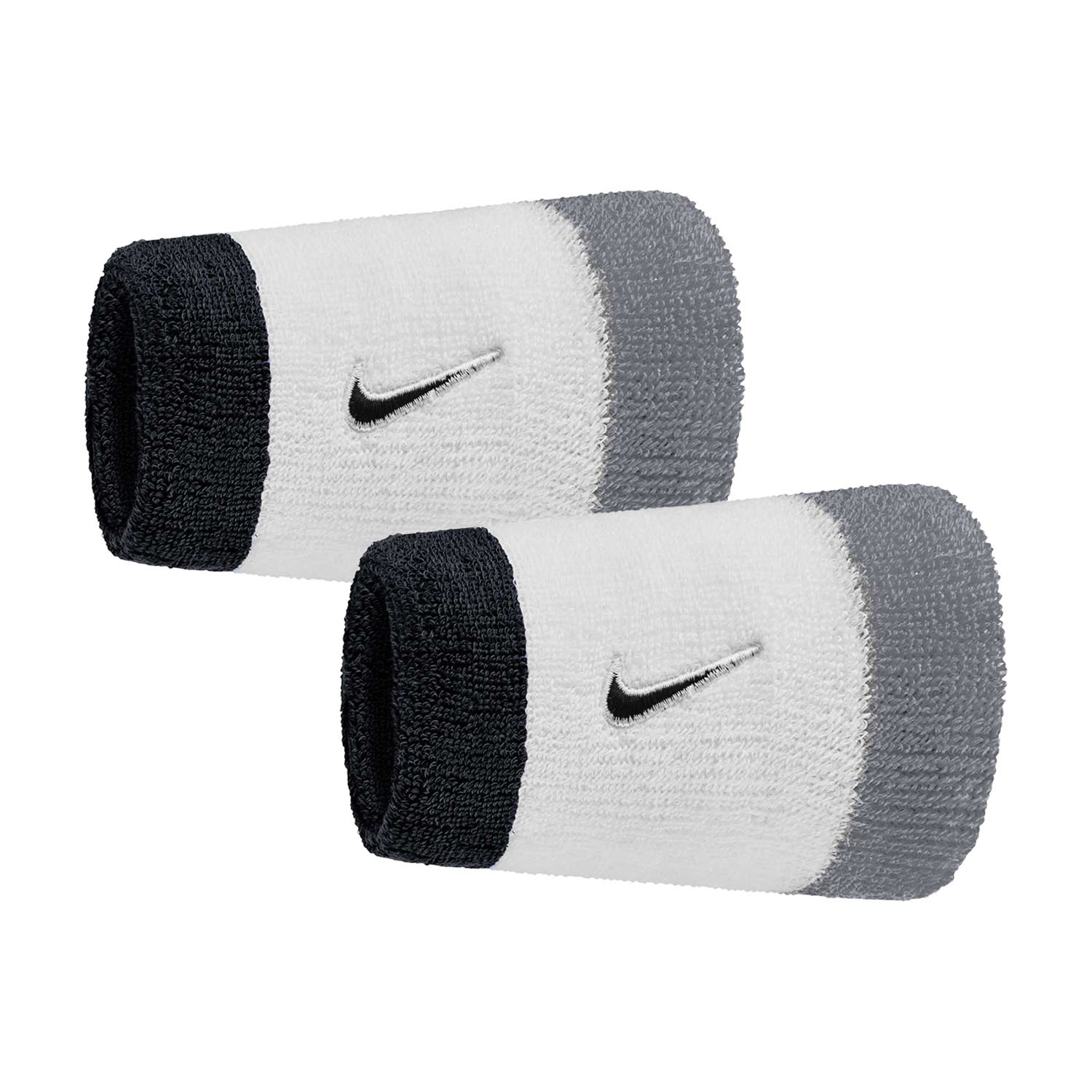 مچ بند ورزشی نایک Swoosh Classic Big – سفید/خاکستری/مشکی مچ بند ورزشی نایک Swoosh Classic Big – سفید/خاکستری/مشکی