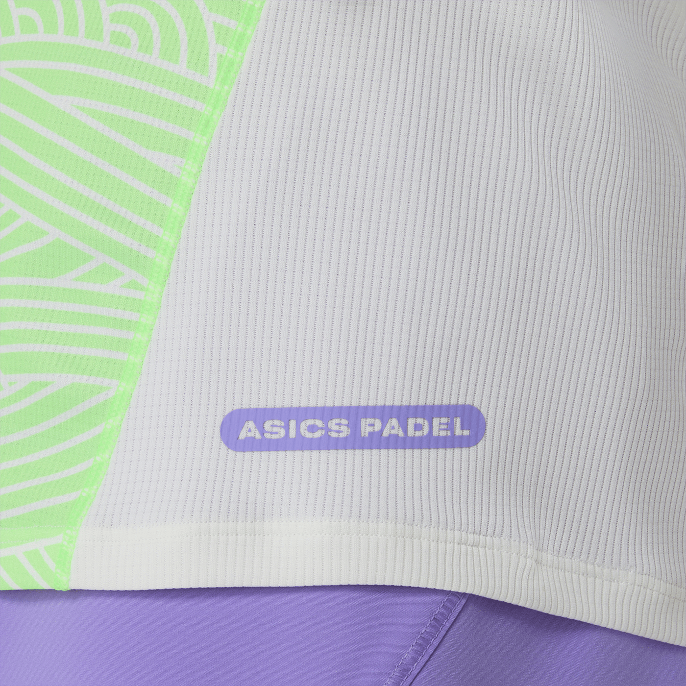 تیشرت پدل زنانه آسیکس ASICS PADEL COURT ALL OVER PRINT SS TOP  – زرد - تصویر 2