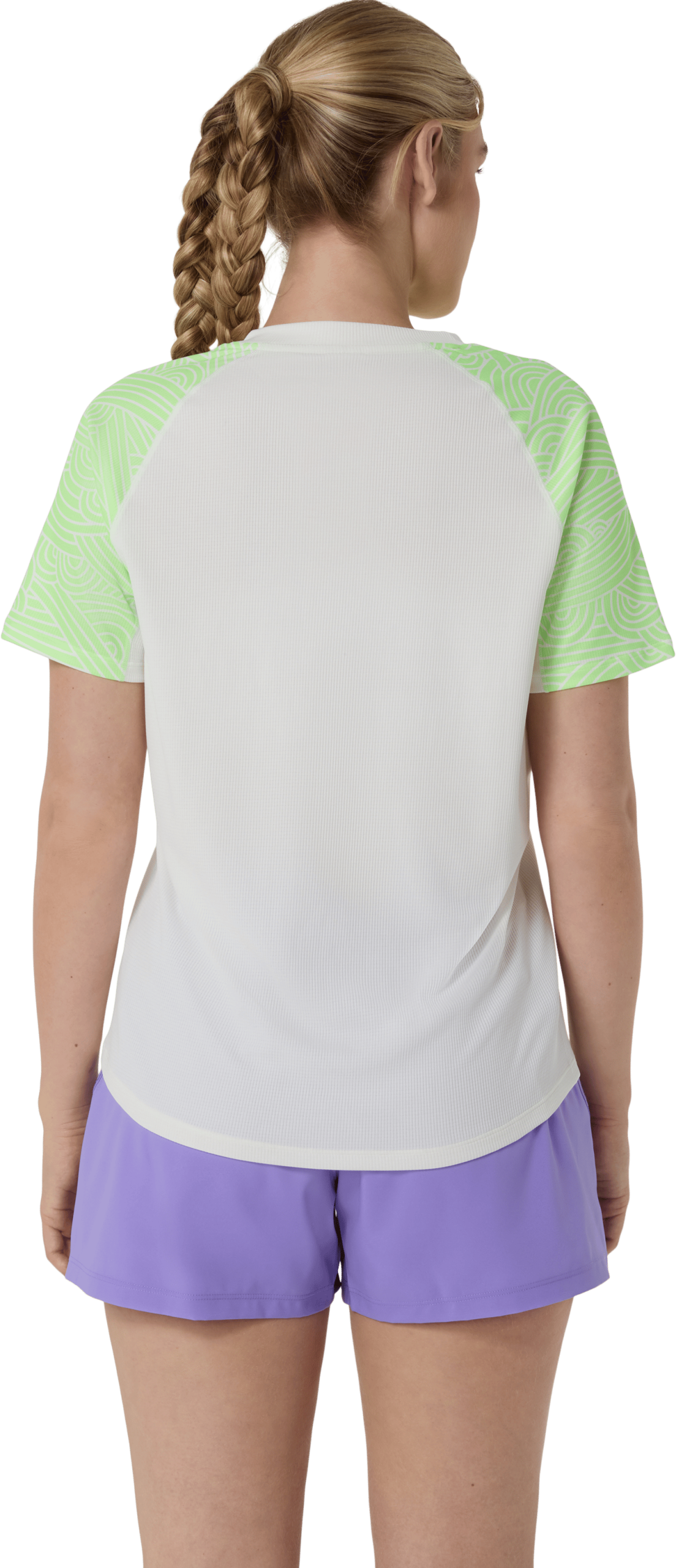 تیشرت پدل زنانه آسیکس ASICS PADEL COURT ALL OVER PRINT SS TOP  – زرد - تصویر 5