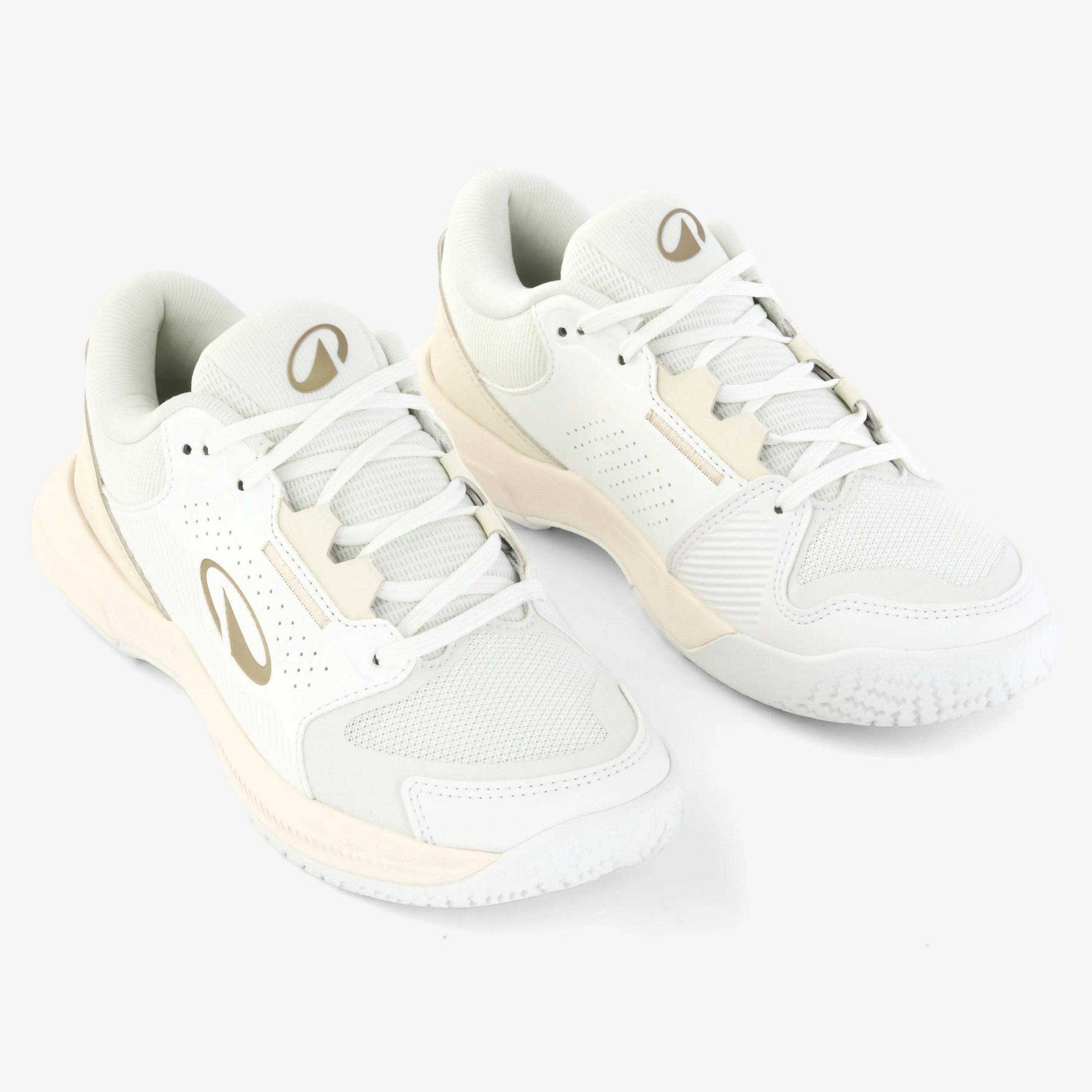کفش تنیس زنانه Decathlon Kuikma Comfort – سفید/طلایی - تصویر 2