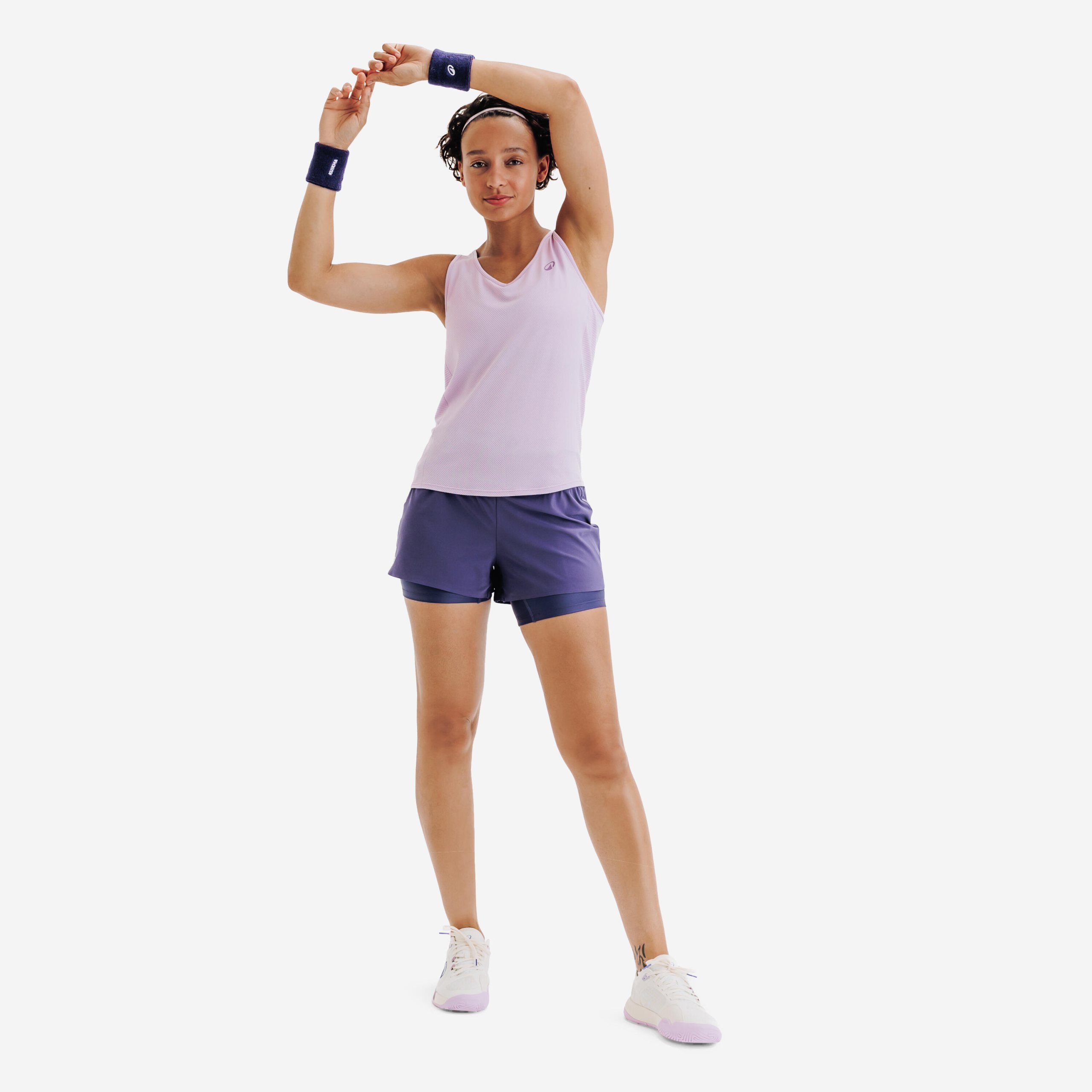 تاپ تنیس زنانه دکتلون Decathlon TTK Light – بنفش - تصویر 2