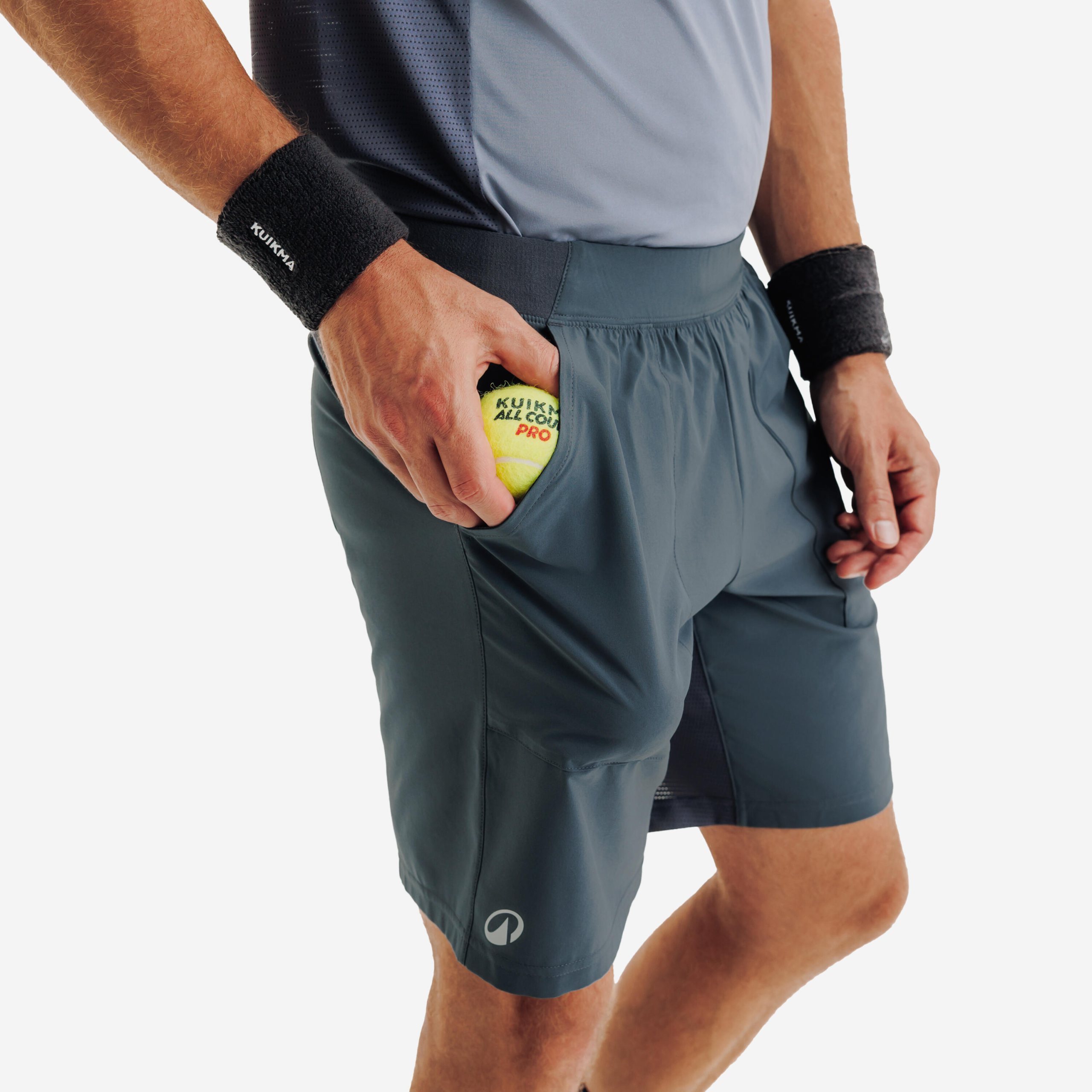 شلوارک تنیس مردانه دکتلون Decathlon Dry – خاکستری - تصویر 3