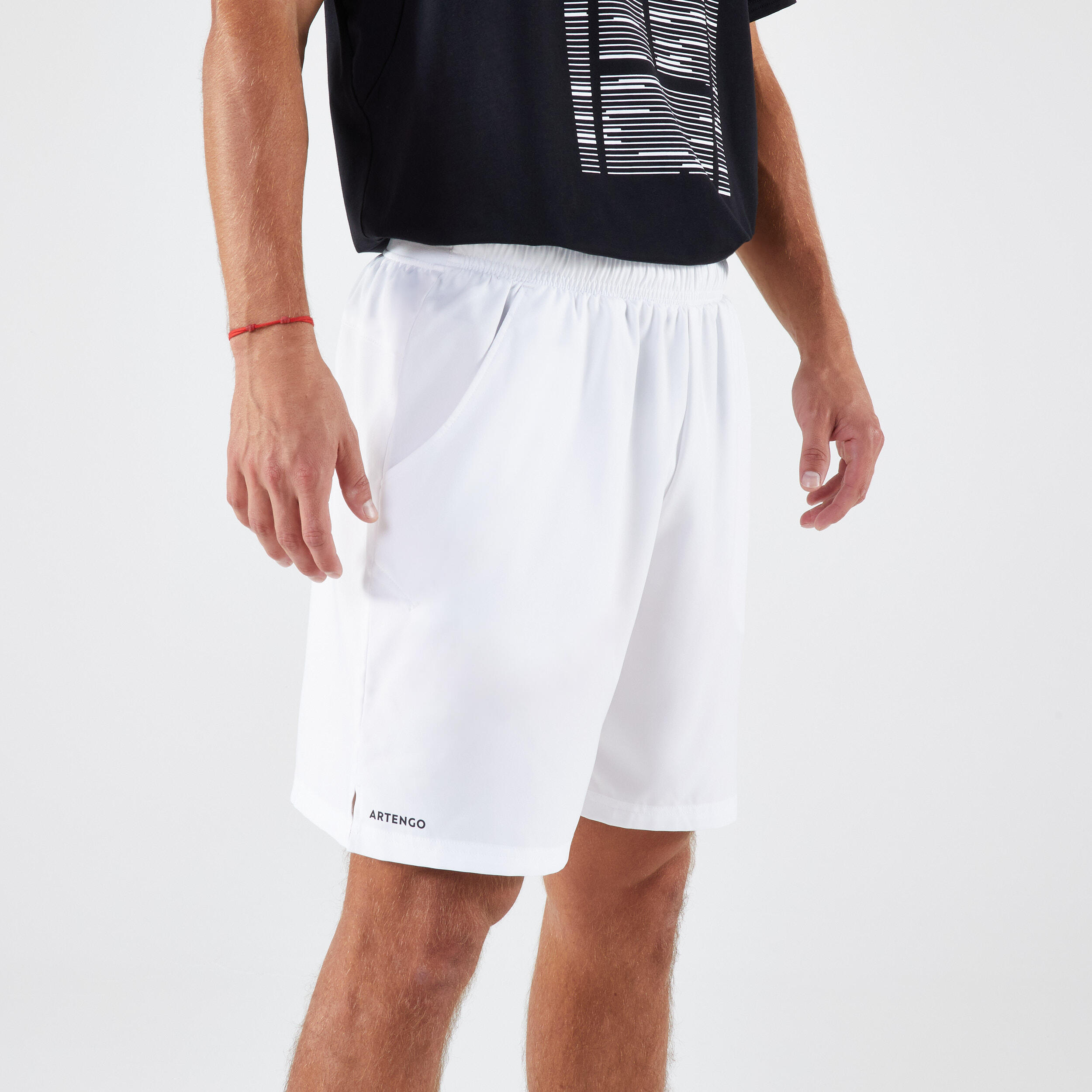 شلوارک تنیس مردانه دکتلون +Decathlon Essential – سفید - تصویر 4
