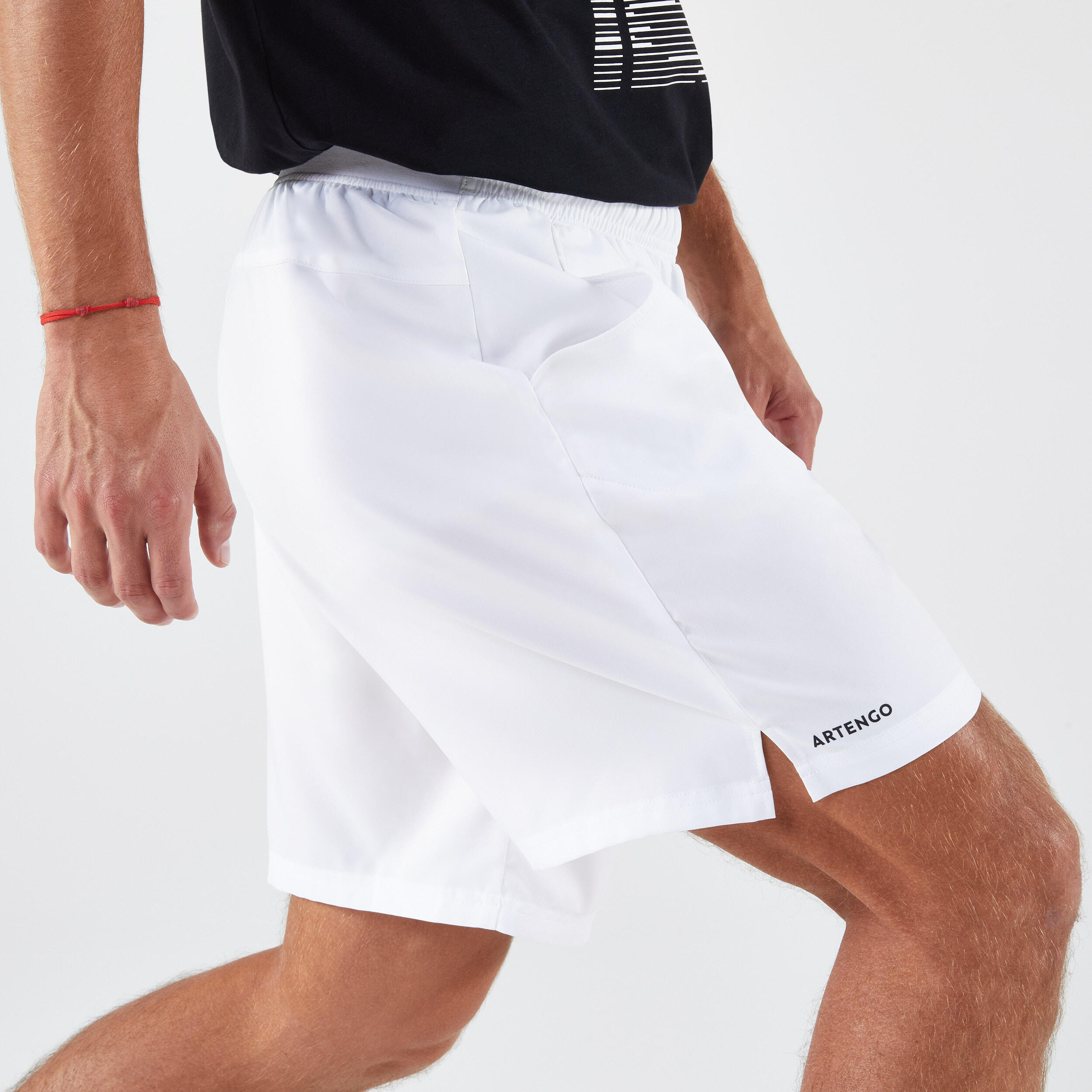 شلوارک تنیس مردانه دکتلون +Decathlon Essential – سفید - تصویر 6