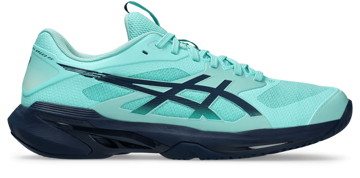 کفش تنیس مردانه اسیکس Asics SOLUTION SPEED FF 4 – سبز روشن/آبی تیره - تصویر 8