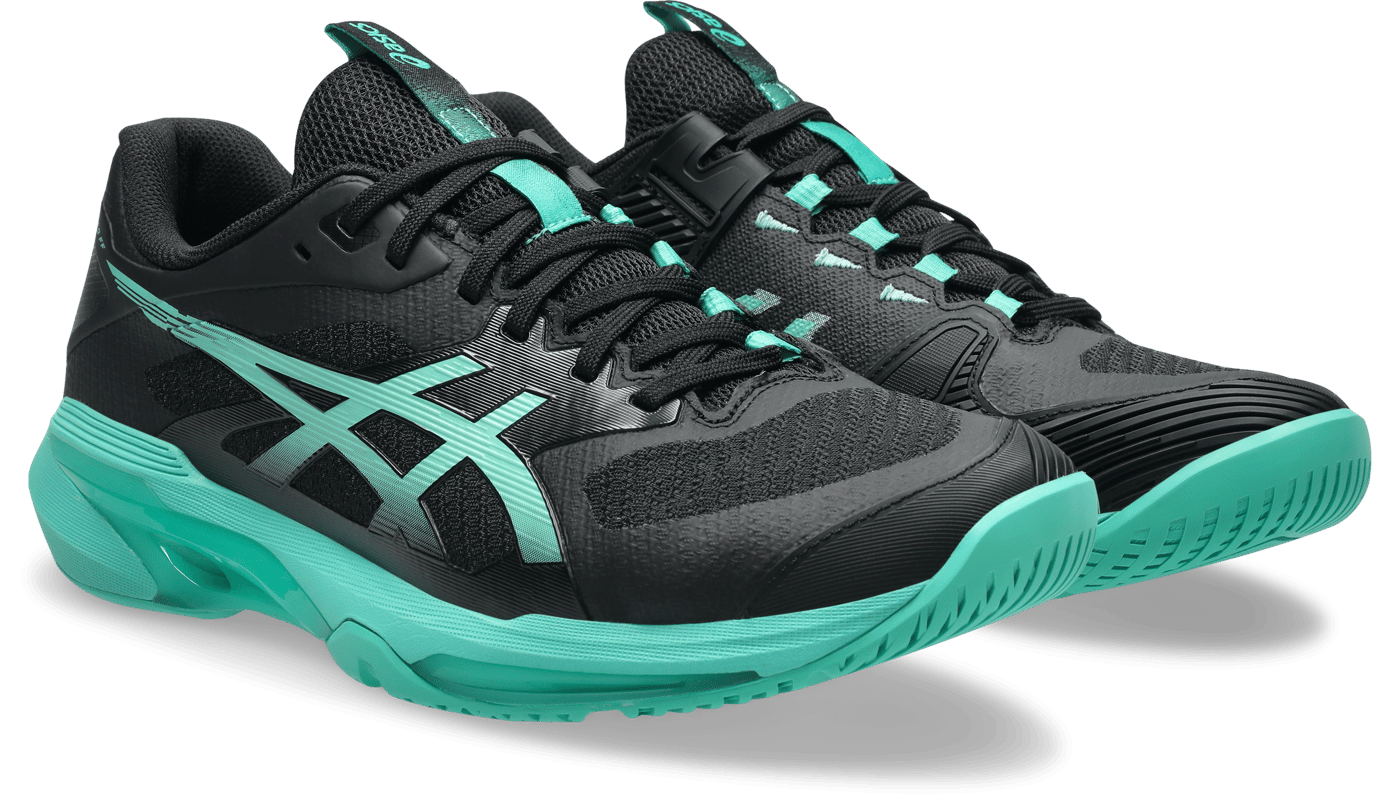 کفش تنیس مردانه آسیکس Asics SOLUTION SPEED FF 4 – مشکی/سبز - تصویر 2