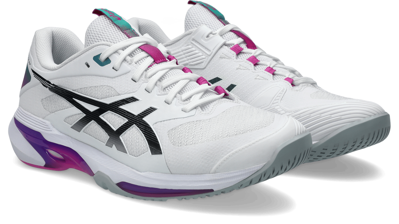 کفش تنیس مردانه اسیکس ASICS SOLUTION SPEED FF 4 – سفید/بنفش - تصویر 2