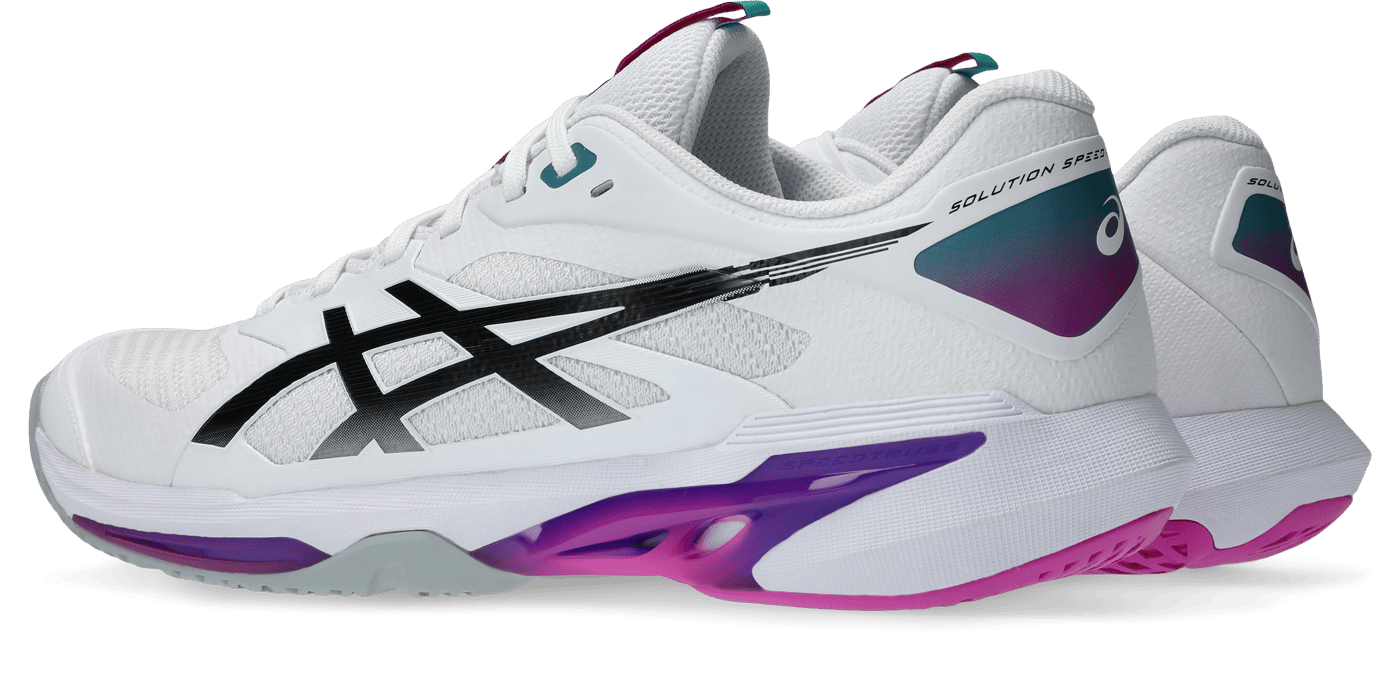کفش تنیس مردانه اسیکس ASICS SOLUTION SPEED FF 4 – سفید/بنفش - تصویر 3