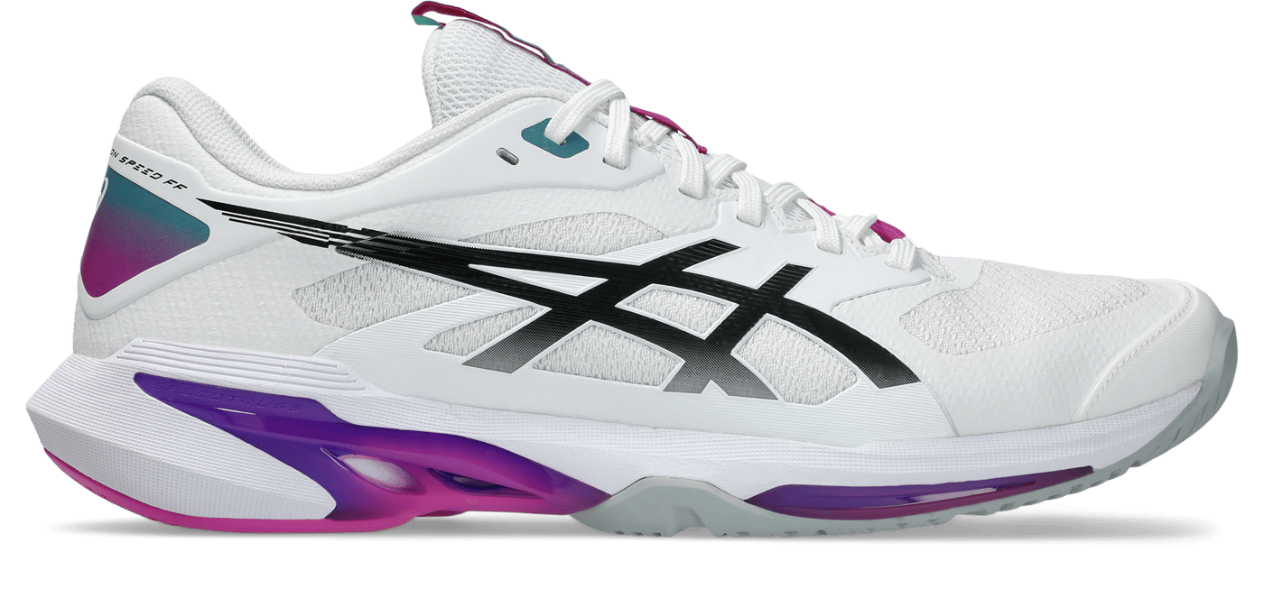 کفش تنیس مردانه اسیکس ASICS SOLUTION SPEED FF 4 – سفید/بنفش - تصویر 8