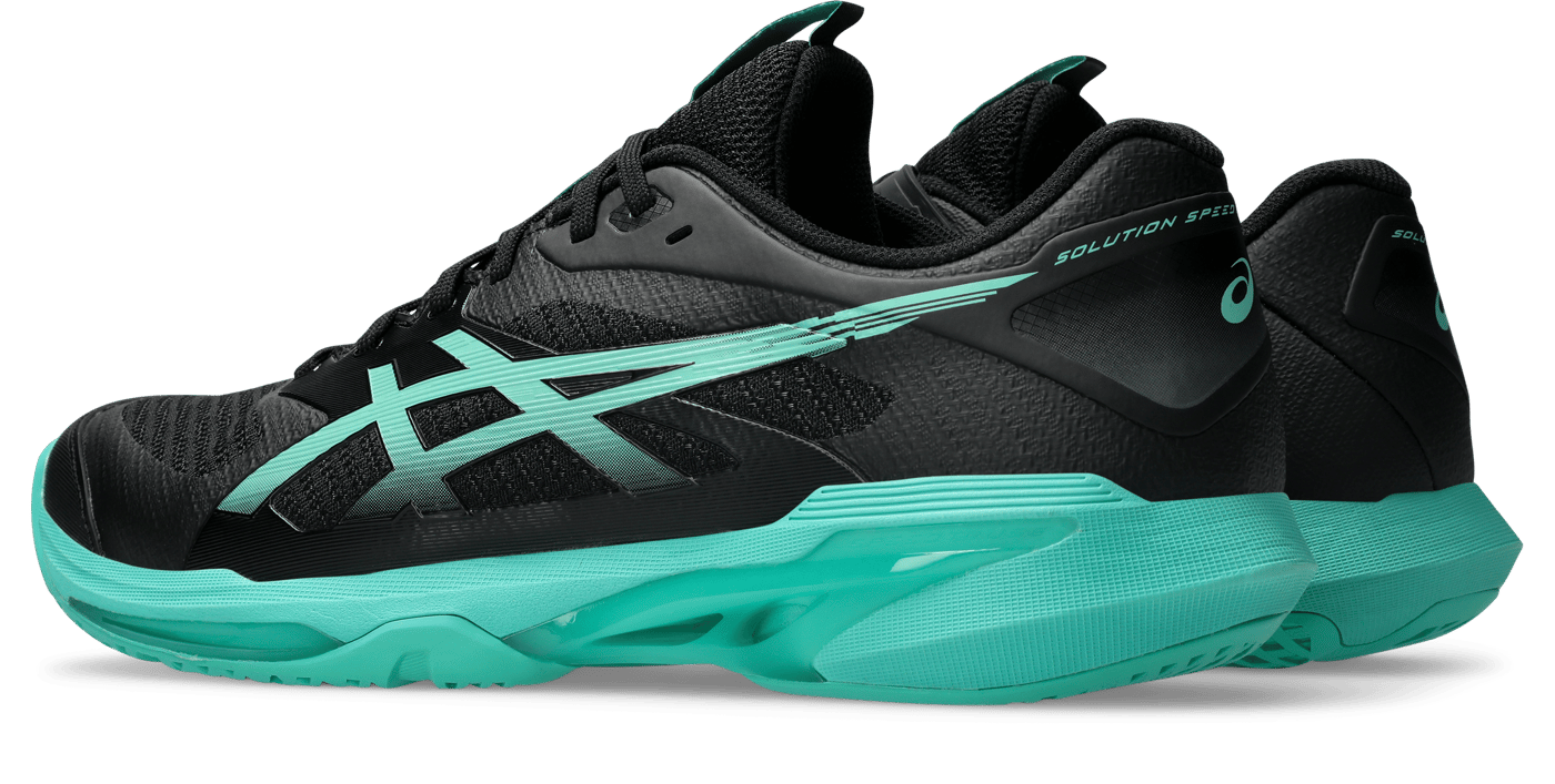 کفش تنیس مردانه آسیکس Asics SOLUTION SPEED FF 4 – مشکی/سبز - تصویر 3